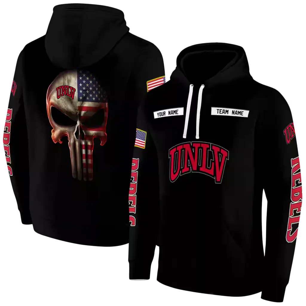 personalized unlv rebels punisher skull black hoodie fashion forward personalized unlv rebels punisher skull black hoodie fashion forward