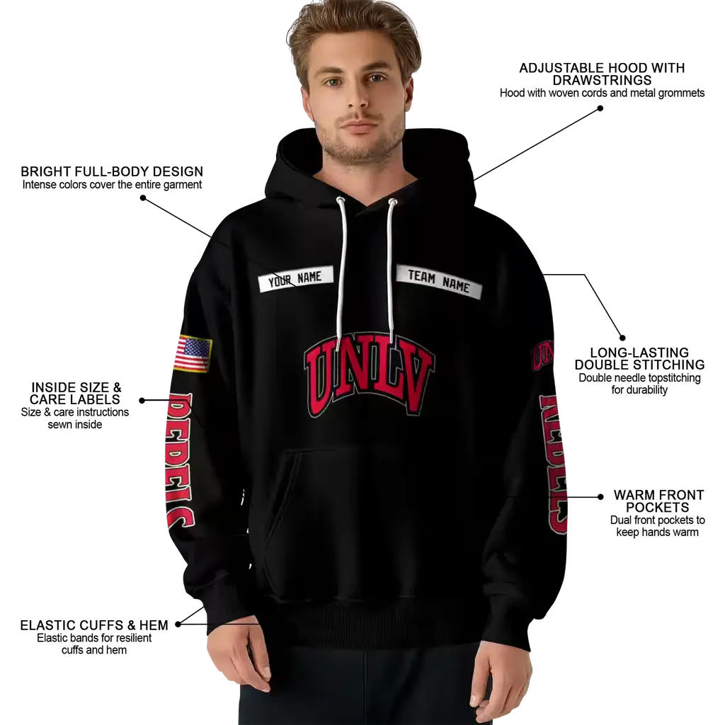 personalized unlv rebels punisher skull black hoodie latest model personalized unlv rebels punisher skull black hoodie latest model