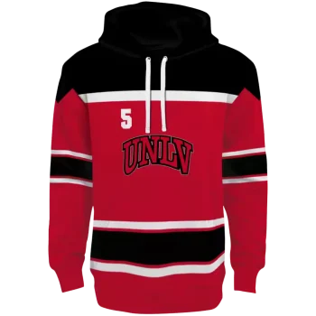 personalized unlv rebels striped pattern red hoodie best selling