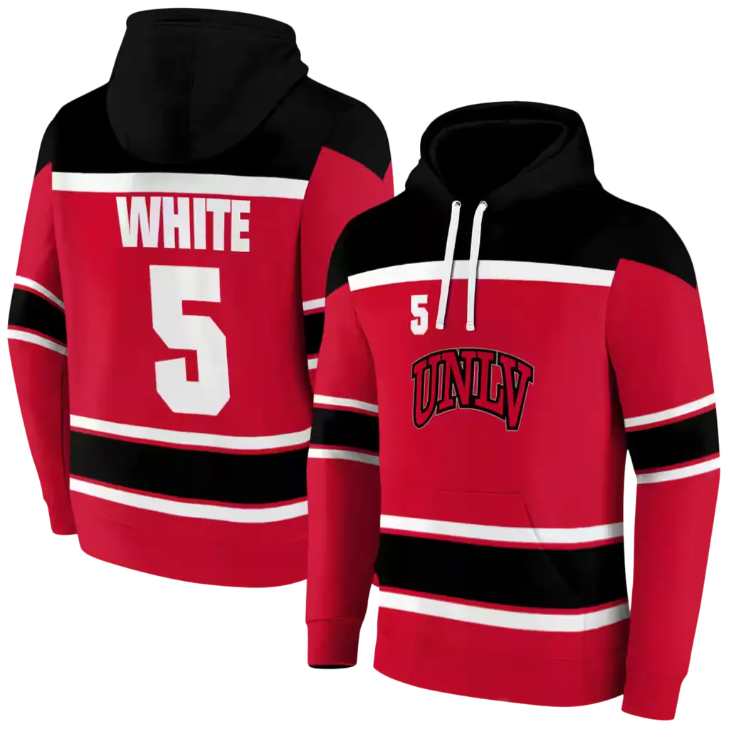 personalized unlv rebels striped pattern red hoodie fashion forward personalized unlv rebels striped pattern red hoodie fashion forward
