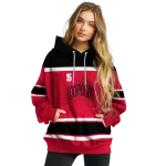 personalized unlv rebels striped pattern red hoodie best selling