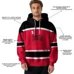 personalized unlv rebels striped pattern red hoodie best selling