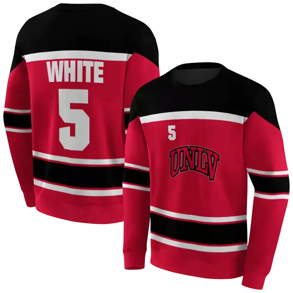 personalized unlv rebels striped pattern red hoodie premium grade personalized unlv rebels striped pattern red hoodie premium grade
