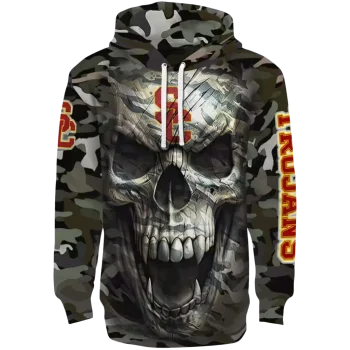 personalized usc trojans camo skull hoodie best selling