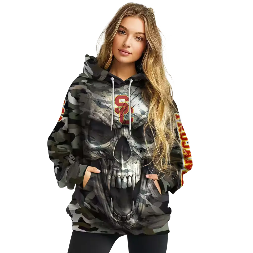 personalized usc trojans camo skull hoodie high quality personalized usc trojans camo skull hoodie high quality