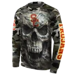 personalized usc trojans camo skull hoodie best selling