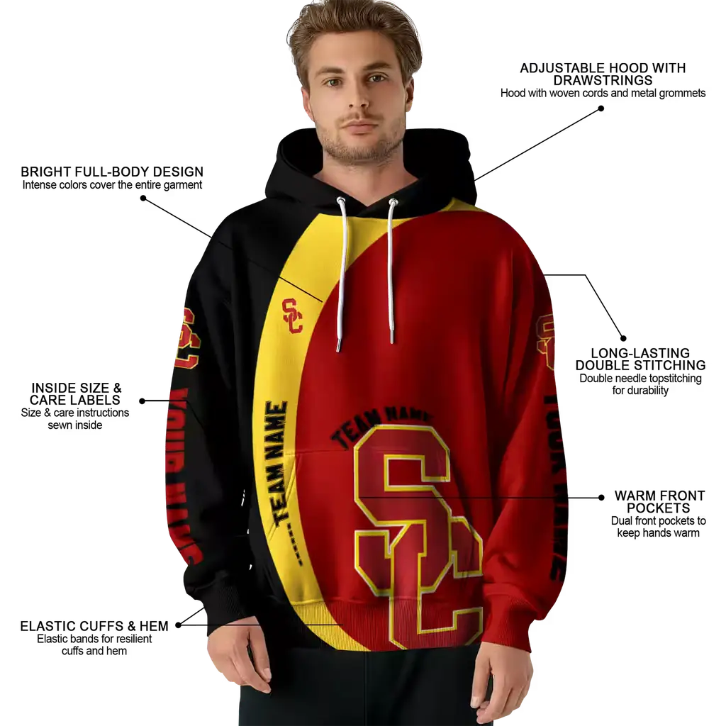 personalized usc trojans minimalist design red black hoodie latest model personalized usc trojans minimalist design red black hoodie latest model