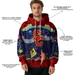 personalized usc trojans spongebob patrick star red navy hoodie best selling