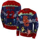 personalized usc trojans spongebob patrick star red navy hoodie best selling