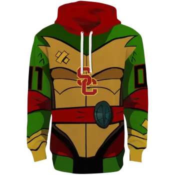 personalized usc trojans superhero armor red green hoodie best selling