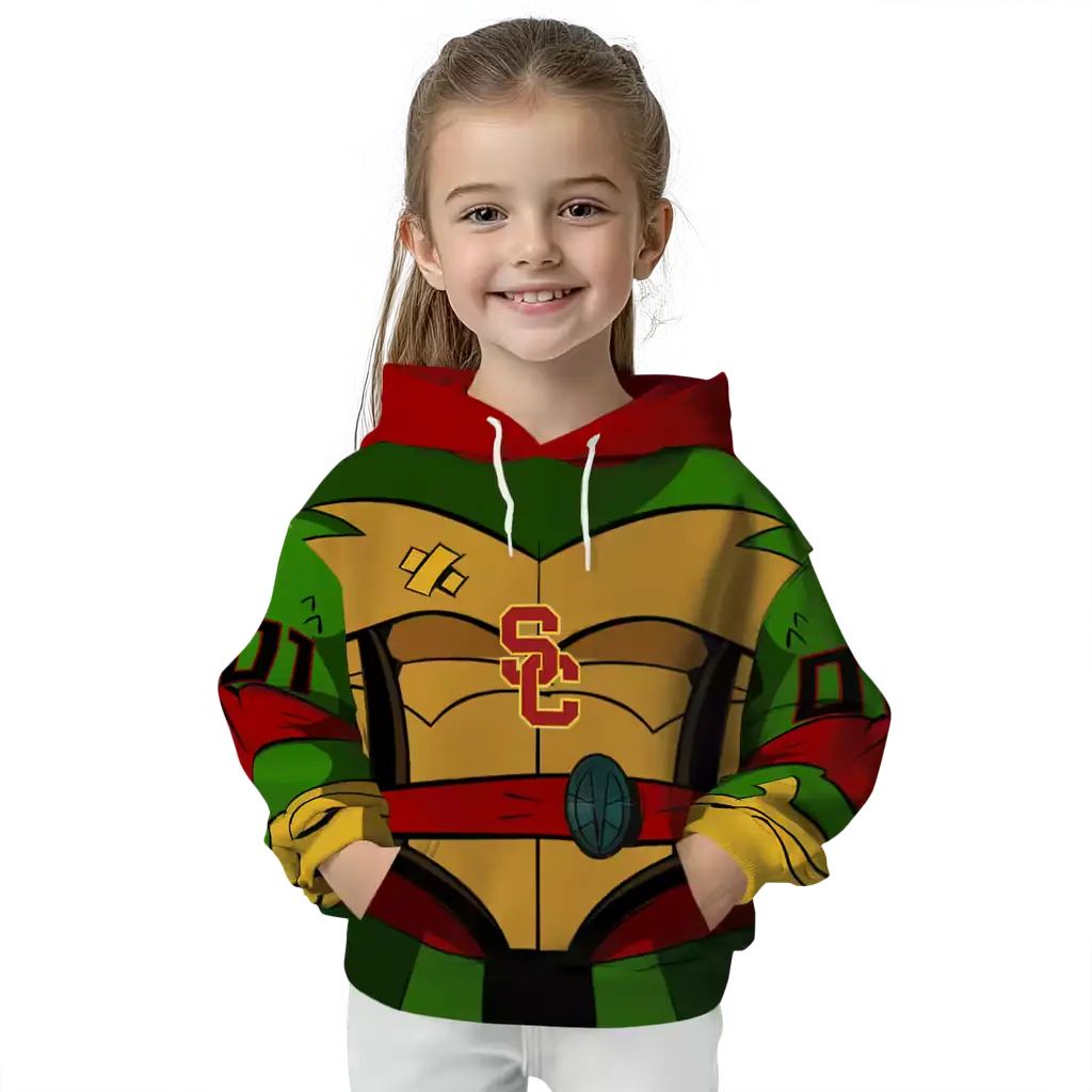 personalized usc trojans superhero armor red green hoodie top rated personalized usc trojans superhero armor red green hoodie top rated