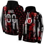personalized utah utes distressed flag red black hoodie best selling