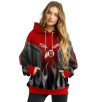 personalized utah utes flame design red hoodie best selling