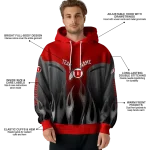 personalized utah utes flame design red hoodie best selling
