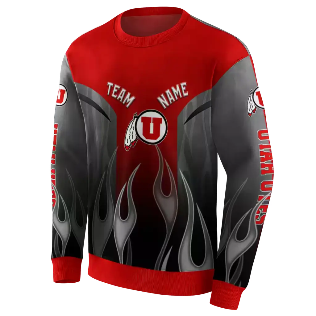 personalized utah utes flame design red hoodie new arrival personalized utah utes flame design red hoodie new arrival