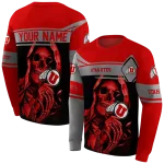 personalized utah utes grim reaper red black hoodie best selling