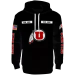 personalized utah utes punisher skull black hoodie best selling