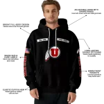 personalized utah utes punisher skull black hoodie best selling