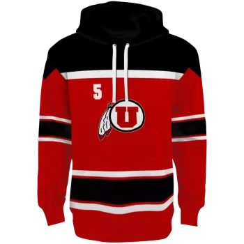 personalized utah utes striped pattern red hoodie best selling