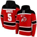 personalized utah utes striped pattern red hoodie best selling