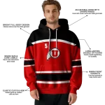 personalized utah utes striped pattern red hoodie best selling
