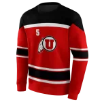 personalized utah utes striped pattern red hoodie best selling