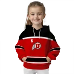 personalized utah utes striped pattern red hoodie best selling