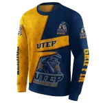 personalized utep miners abstract shape blue hoodie best selling