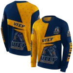 personalized utep miners abstract shape blue hoodie best selling