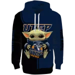 personalized utep miners baby yoda blue black hoodie best selling
