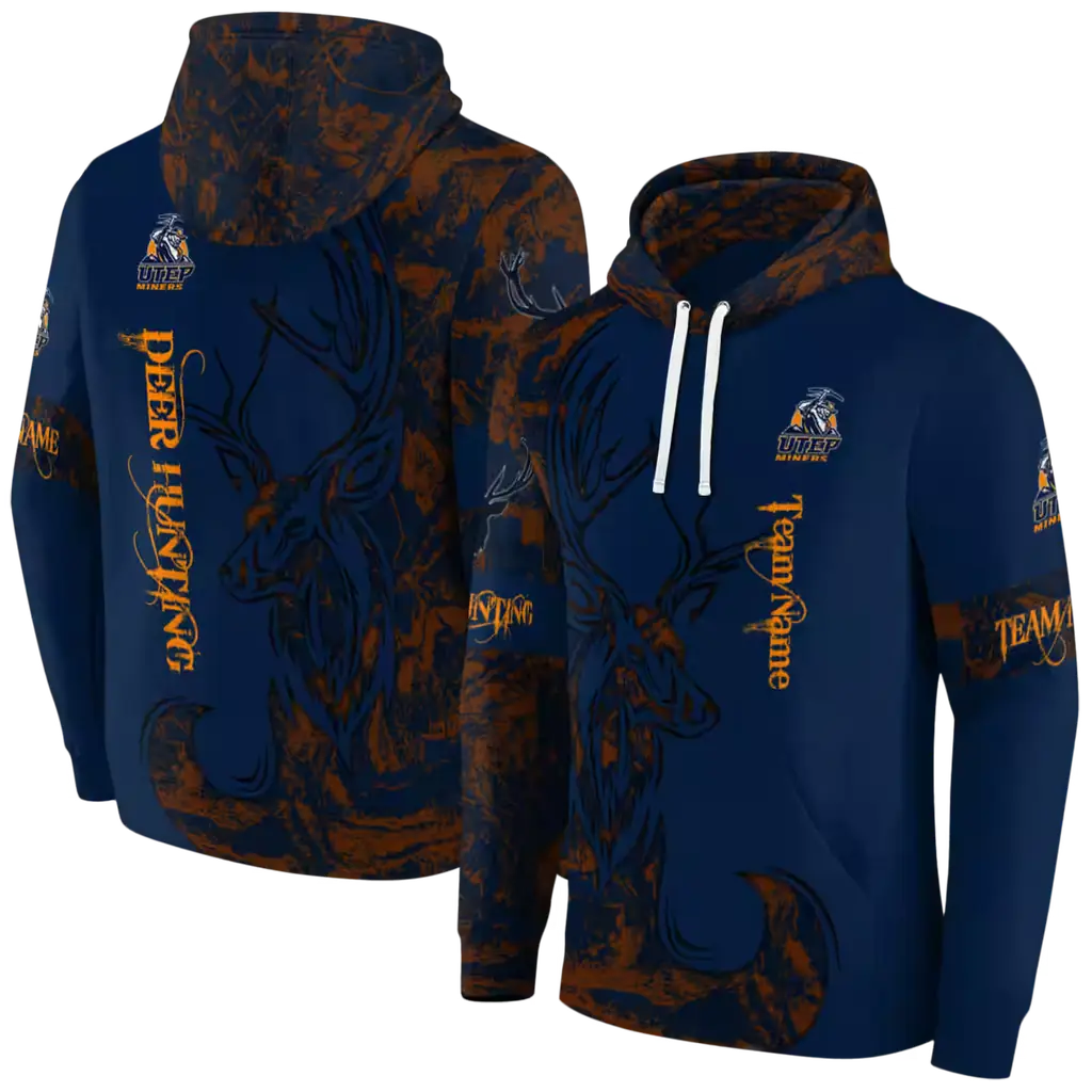personalized utep miners deer silhouette blue hoodie fashion forward personalized utep miners deer silhouette blue hoodie fashion forward