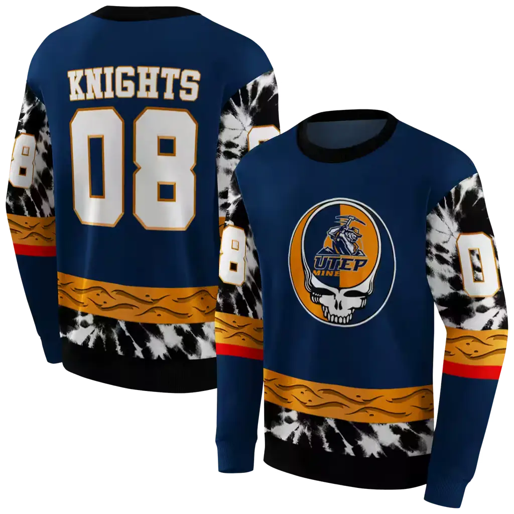 personalized utep miners grateful vibes blue hoodie premium grade personalized utep miners grateful vibes blue hoodie premium grade