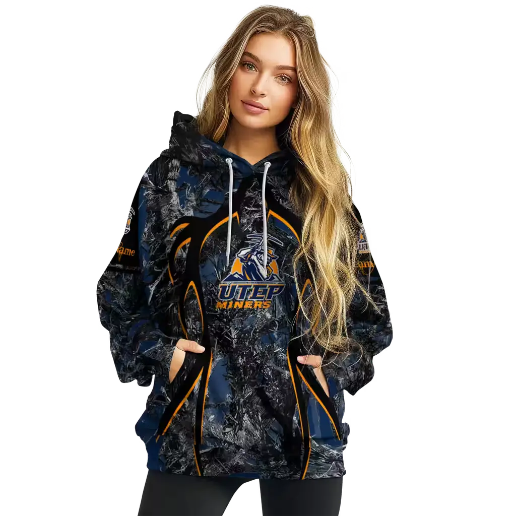personalized utep miners hunting theme blue black hoodie high quality personalized utep miners hunting theme blue black hoodie high quality