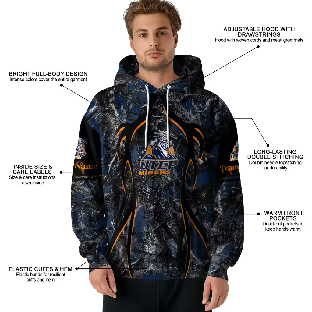 personalized utep miners hunting theme blue black hoodie latest model personalized utep miners hunting theme blue black hoodie latest model