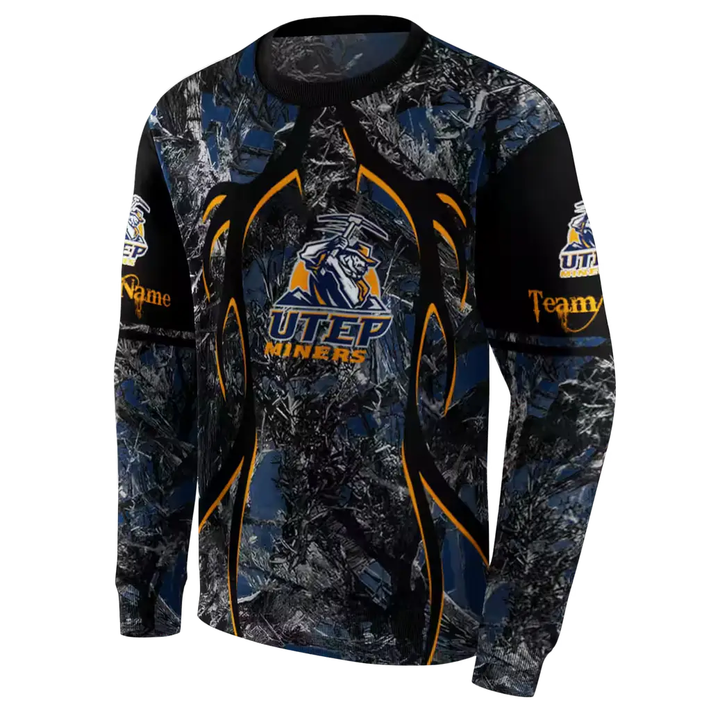 personalized utep miners hunting theme blue black hoodie new arrival personalized utep miners hunting theme blue black hoodie new arrival