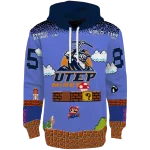 personalized utep miners mario blue black hoodie best selling
