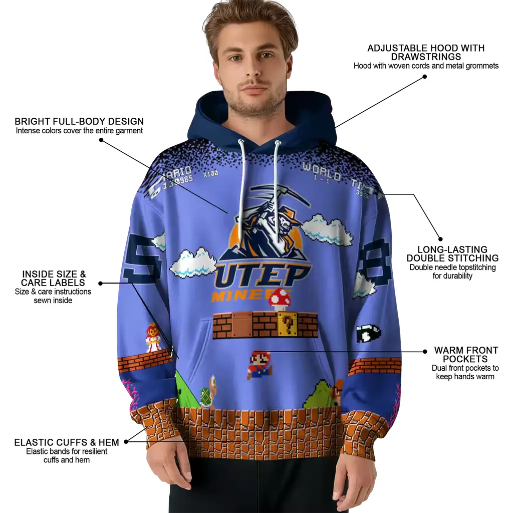 personalized utep miners mario blue black hoodie latest model personalized utep miners mario blue black hoodie latest model