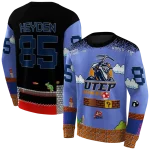 personalized utep miners mario blue black hoodie best selling