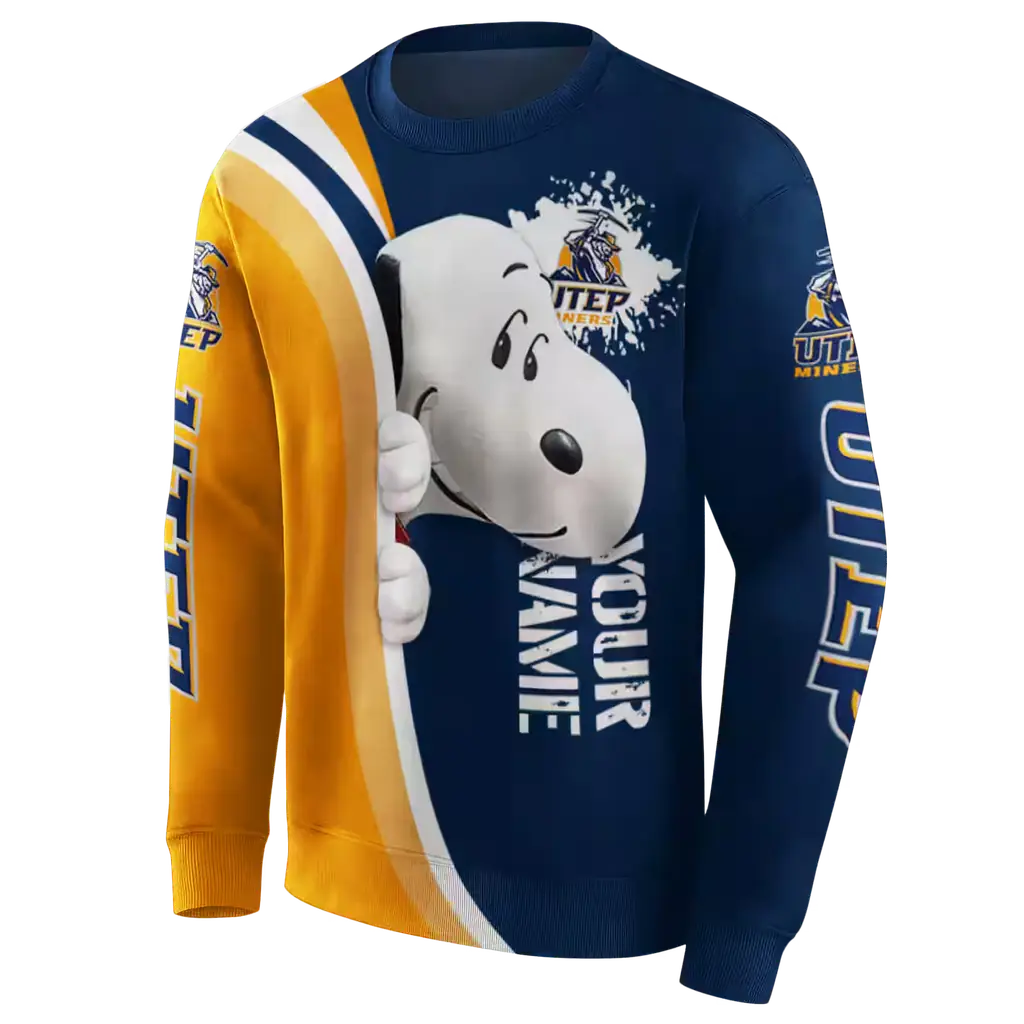 personalized utep miners peeking snoopy blue hoodie new arrival personalized utep miners peeking snoopy blue hoodie new arrival