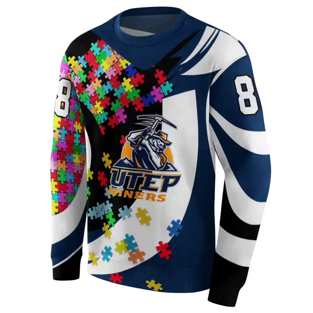 personalized utep miners puzzle pieces blue hoodie new arrival personalized utep miners puzzle pieces blue hoodie new arrival