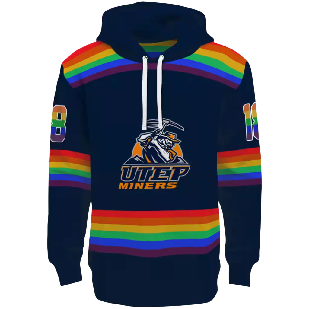 personalized utep miners rainbow stripes blue hoodie best selling personalized utep miners rainbow stripes blue hoodie best selling