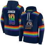 personalized utep miners rainbow stripes blue hoodie best selling