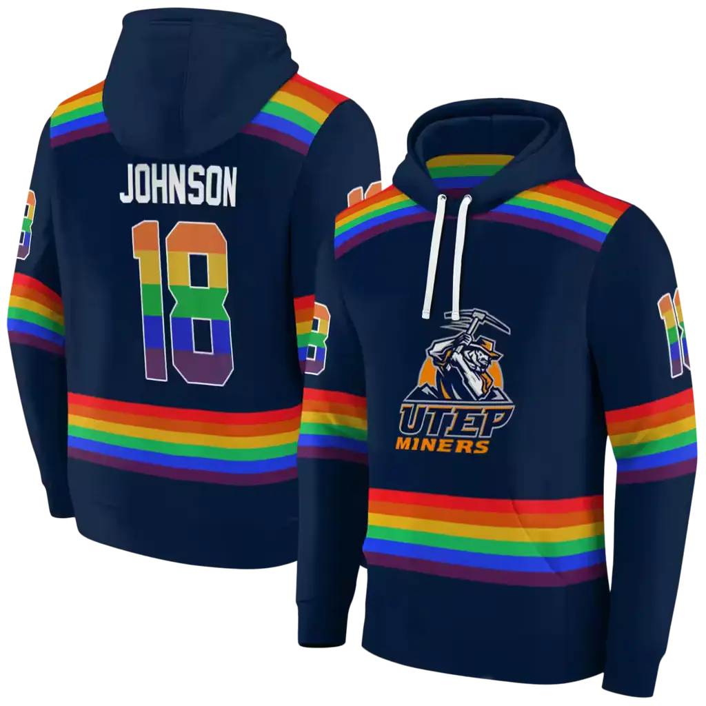 personalized utep miners rainbow stripes blue hoodie fashion forward personalized utep miners rainbow stripes blue hoodie fashion forward