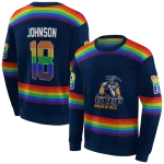 personalized utep miners rainbow stripes blue hoodie best selling