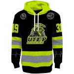 personalized utep miners safety motif black neon green hoodie best selling