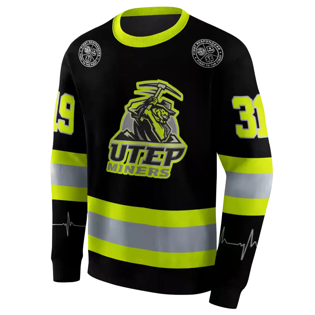 personalized utep miners safety motif black neon green hoodie new arrival personalized utep miners safety motif black neon green hoodie new arrival