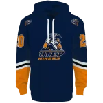 personalized utep miners striped sleeves blue hoodie best selling