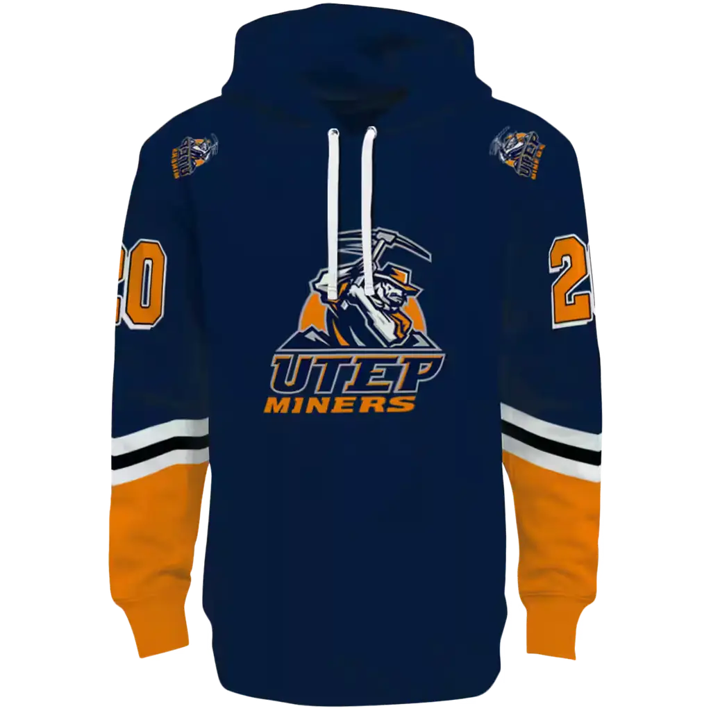 personalized utep miners striped sleeves blue hoodie best selling personalized utep miners striped sleeves blue hoodie best selling