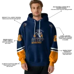 personalized utep miners striped sleeves blue hoodie best selling