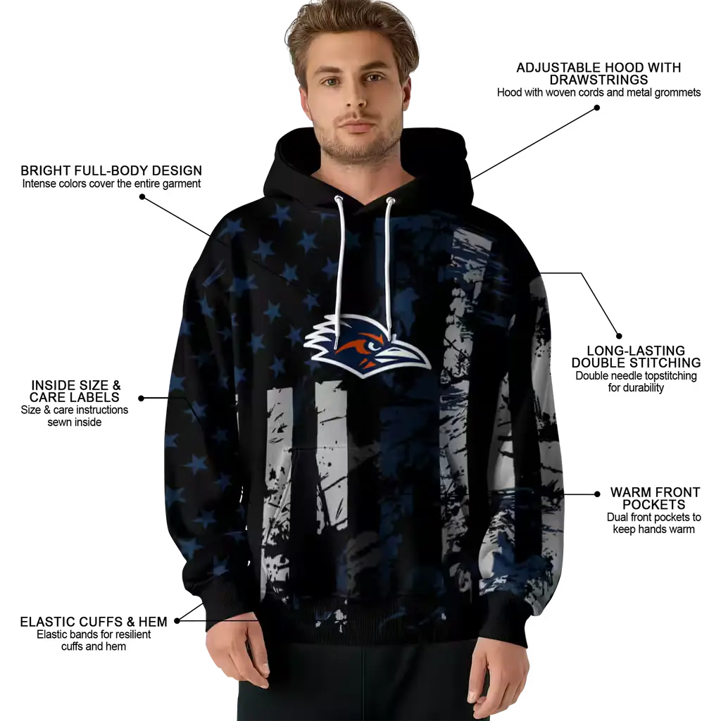 personalized utsa roadrunners distressed flag orange black hoodie latest model personalized utsa roadrunners distressed flag orange black hoodie latest model